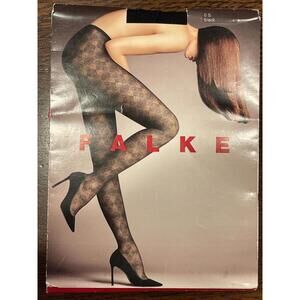 $59 New Women's FALKE Fashion Net Tights Black Size One Size